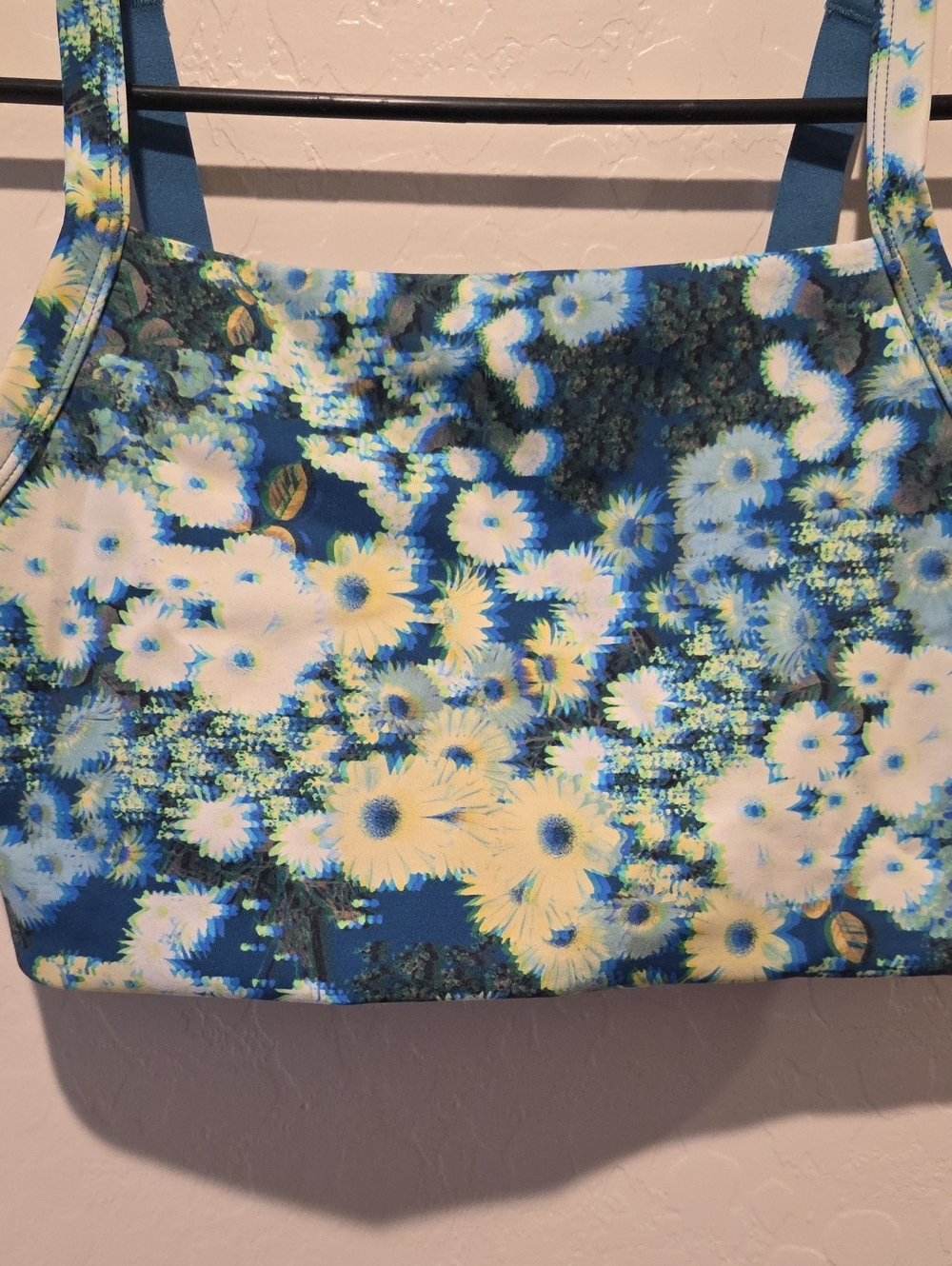 aerie Floral Strappy Crop Top - Blue & Yellow - Picture 7 of 7